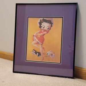 Framed Betty Boop Animation Art Print Vintage